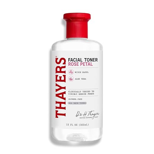 thayers witch hazel toner – rose petal, alcohol free, 12 fl oz / 355 ml