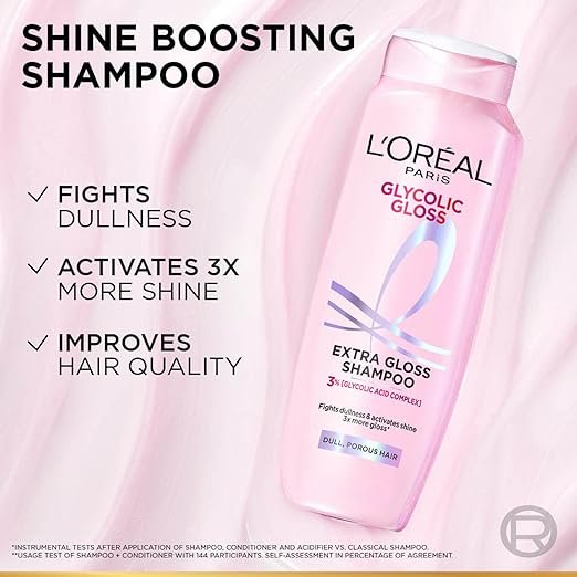 l'oréal paris glycolic gloss shine boosting shampoo 200ml