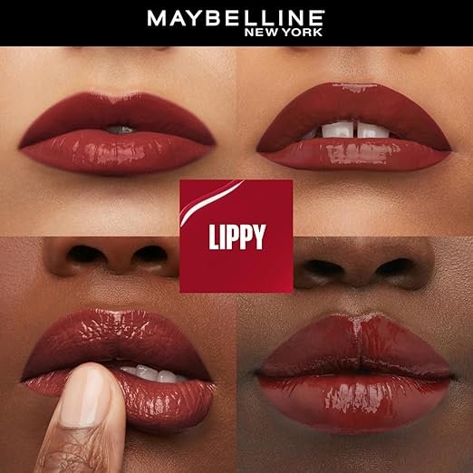 maybelline high glossy new york superstay vinyl ink liquid lipstick lippy instant shine & transfer proof. last up to 16hr, enriched with vitamin e & aloe | 4.2ml